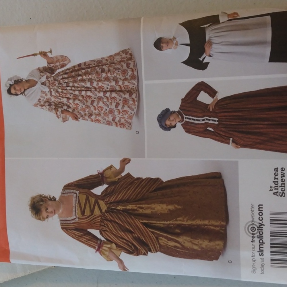 Sewing pattern for plus size  1700s dresses